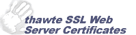 thawte SSL Web Server Certificates