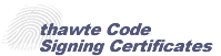 thawte Code Signing Certificates